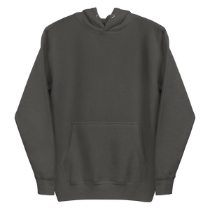 Men's DeeBow hoodie in dark gray with a front pocket and drawstring hood, perfect for stylish casual wear.